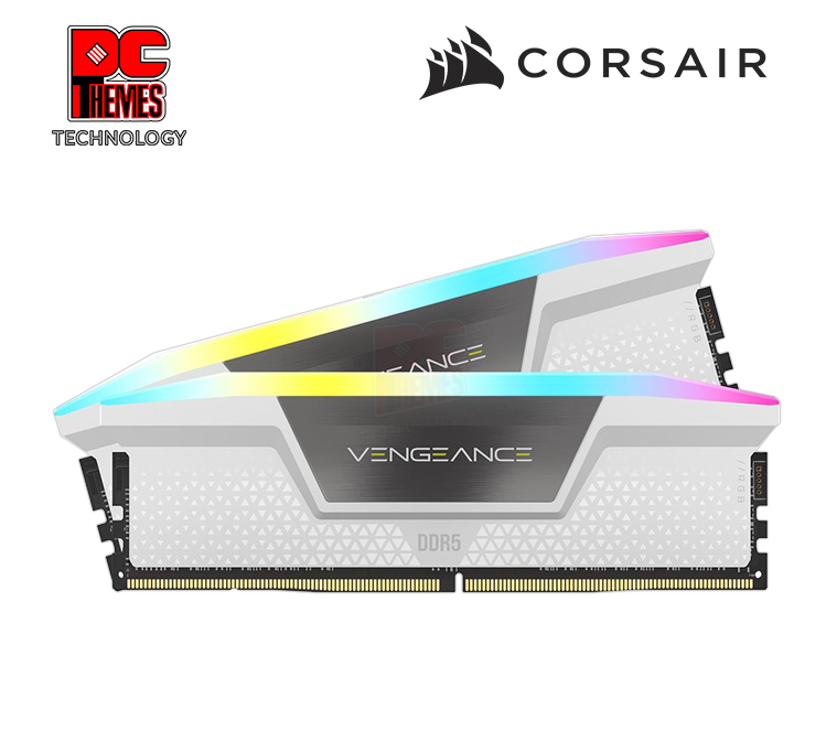 CORSAIR Vengeance RGB 5200MHz 32GB CL40 D5 Desktop Memory White